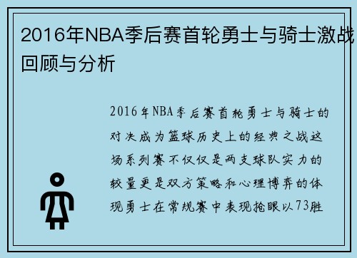 2016年NBA季后赛首轮勇士与骑士激战回顾与分析